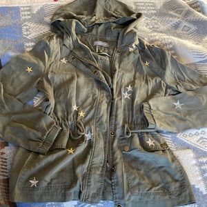 Bagatelle military inspired hooded anorak